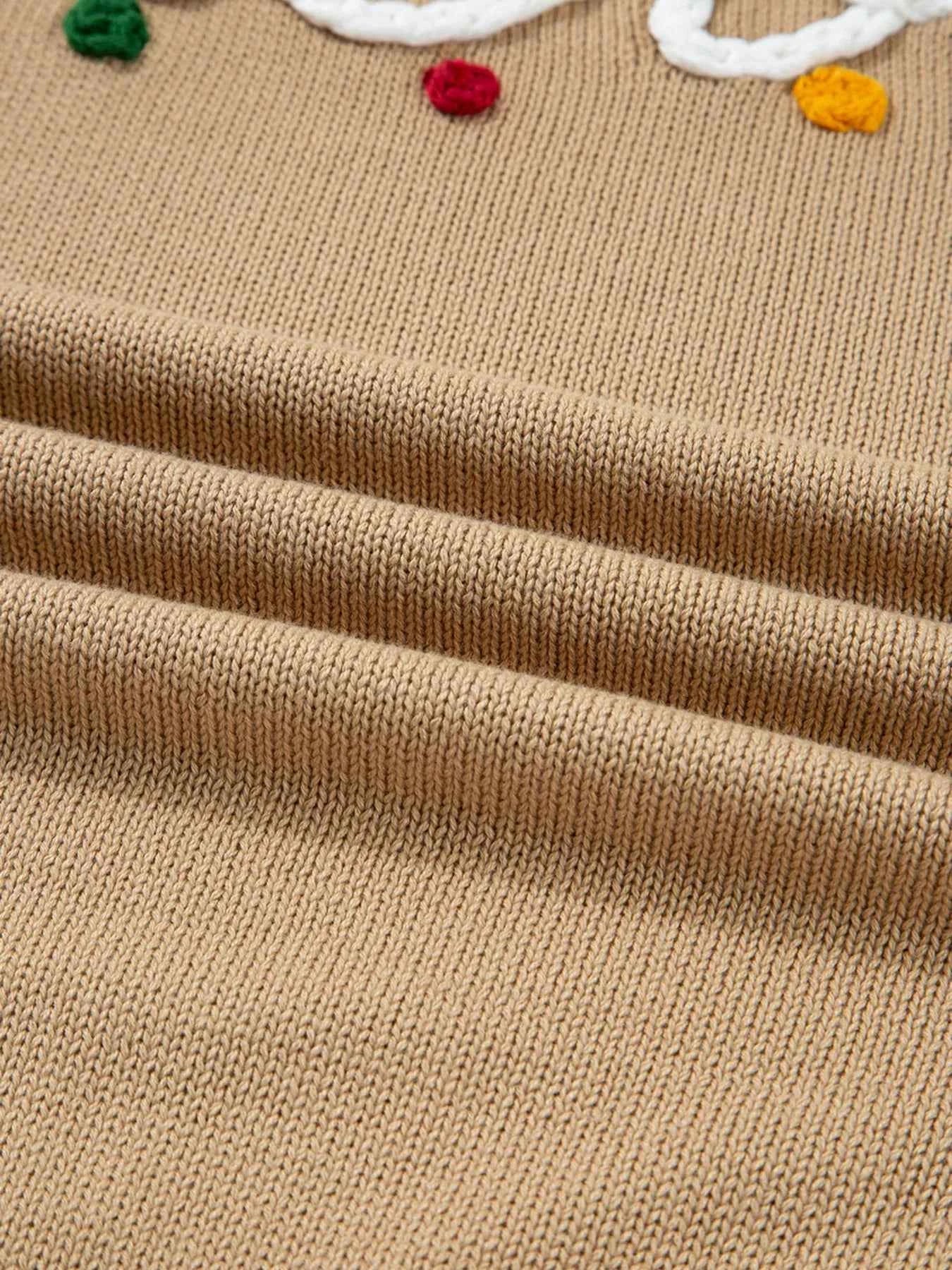 Merry Colorful Dot Detail Christmas Dolman Sweater