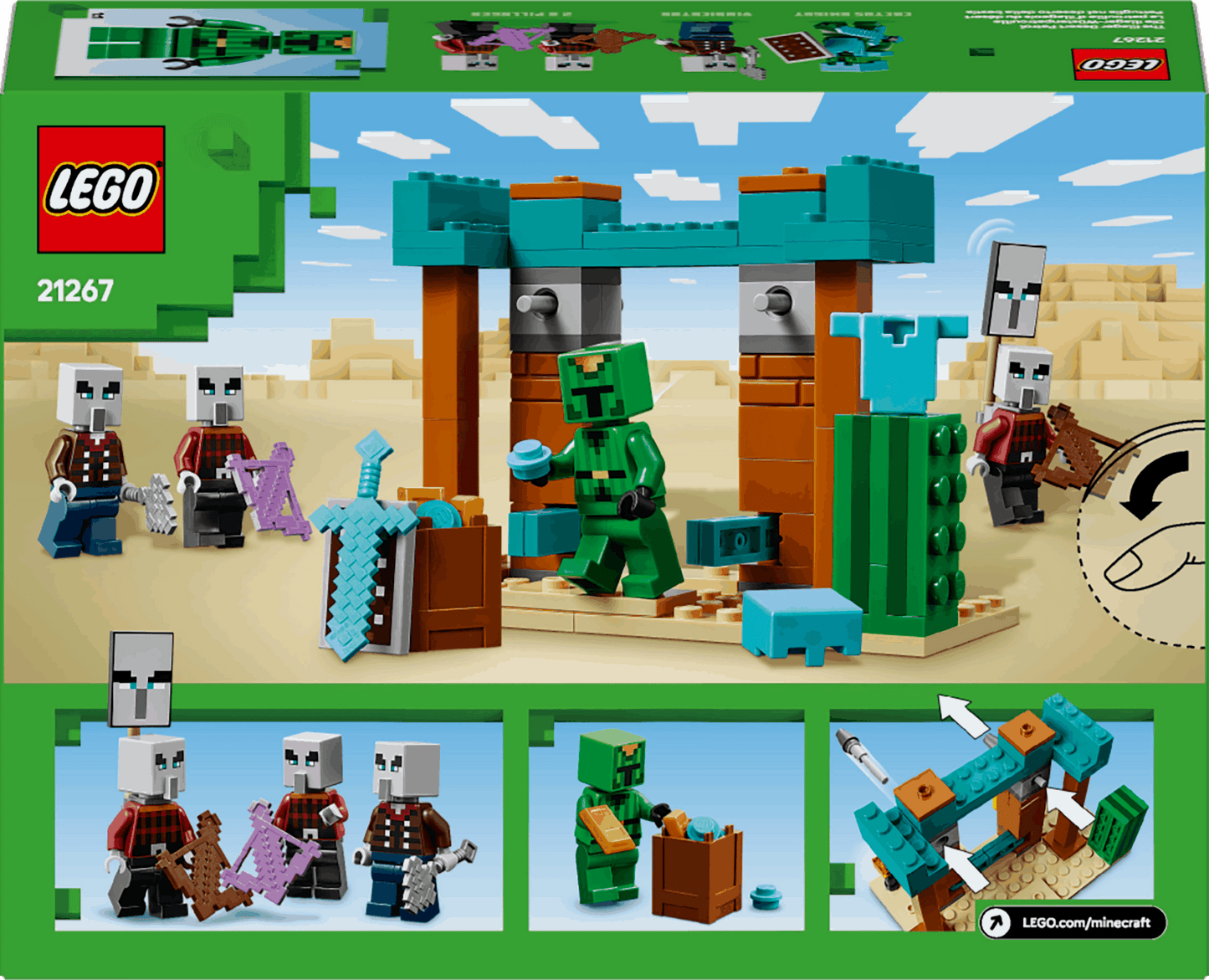 Lego Minecraft 21267 The Illager Desert Patrol Playset for Ages 7 & Up - Glamorous Boutique