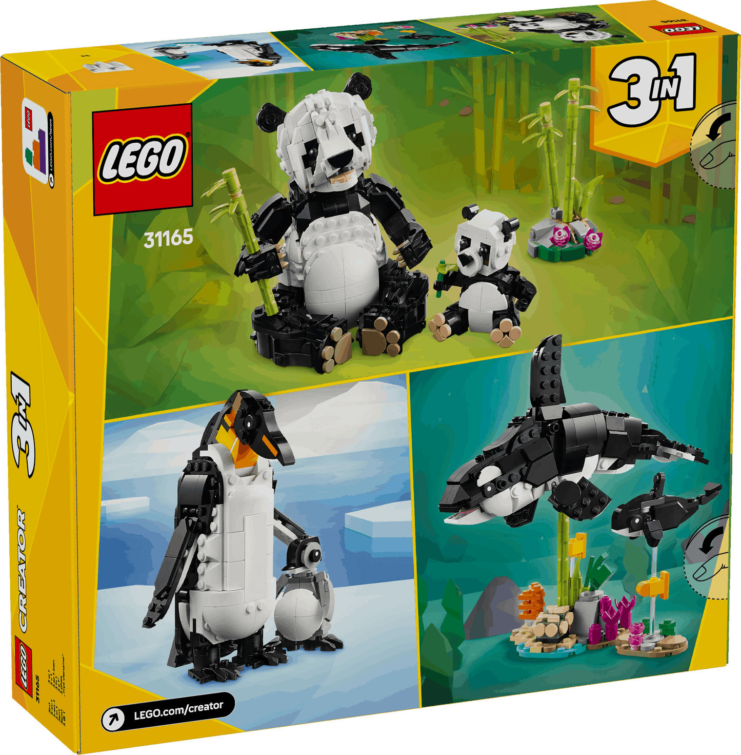 Lego Creator 3 in 1 31165 Wild Animals: Panda Family for Ages 8 and Up - Glamorous Boutique