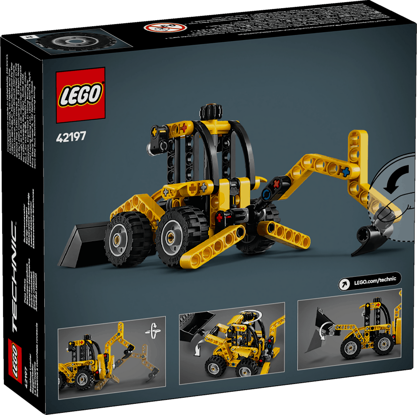 Lego Technic 42197 Backhoe Loader Buildable Playset for Ages 7 and Up - Glamorous Boutique