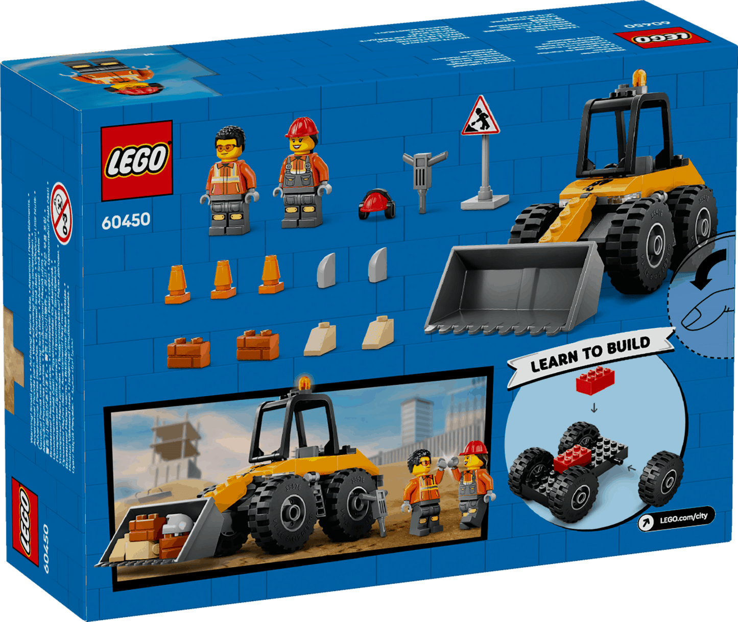 Lego City 60450 Yellow Construction Wheel Loader Playset for Ages 4+ - Glamorous Boutique