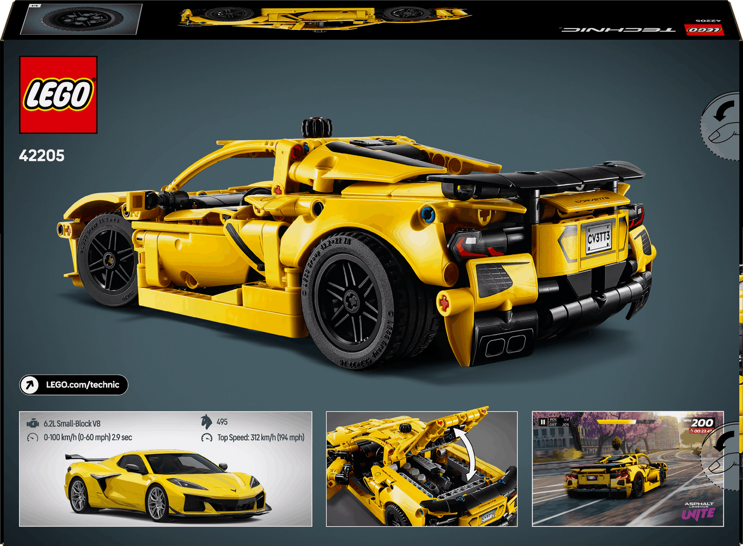 Lego Technic 42205 Chevrolet Corvette Stingray Playset for Ages 9 & Up - Glamorous Boutique