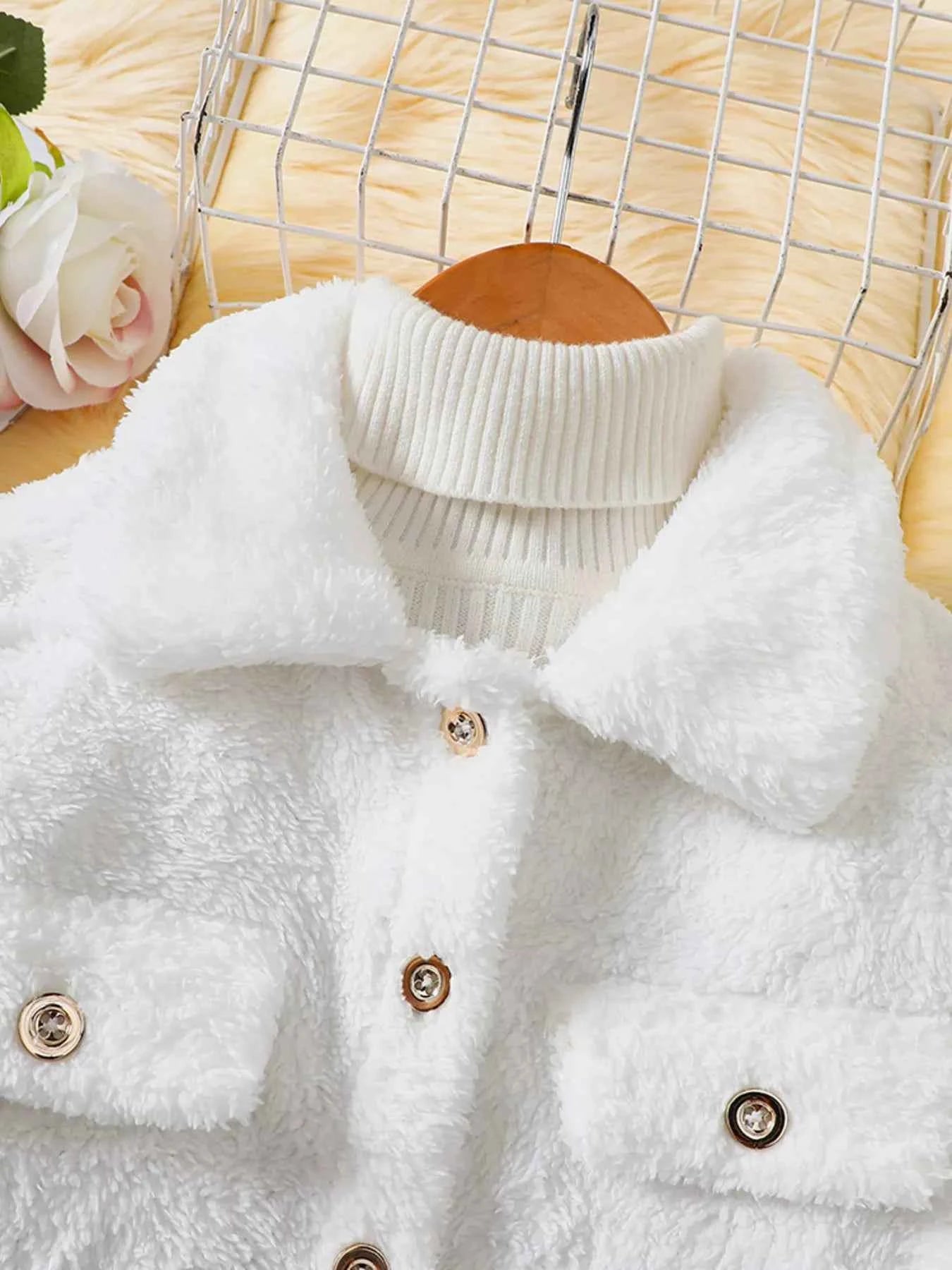 Children's Cozy Faux Shearling Button-Up Outerwear