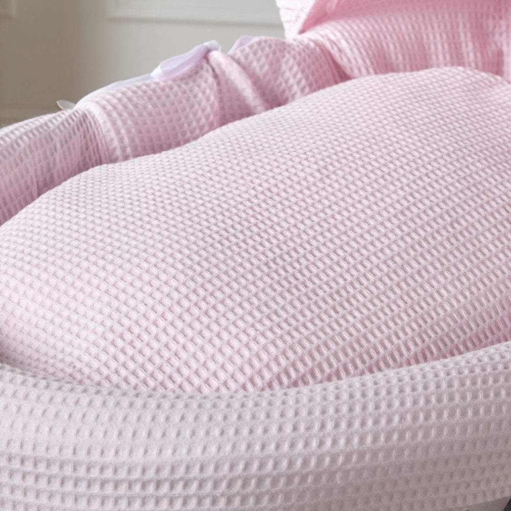 Pink Waffle Moses Basket Bedding Set - Glamorous Boutique