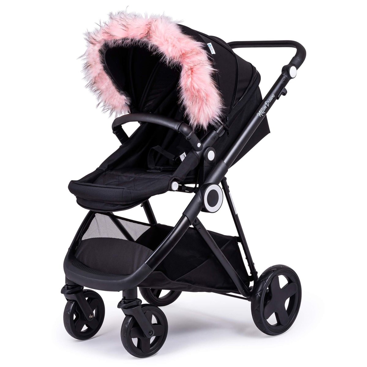 Pram Fur Hood Trim Attachment for Pushchair - Glamorous Boutique