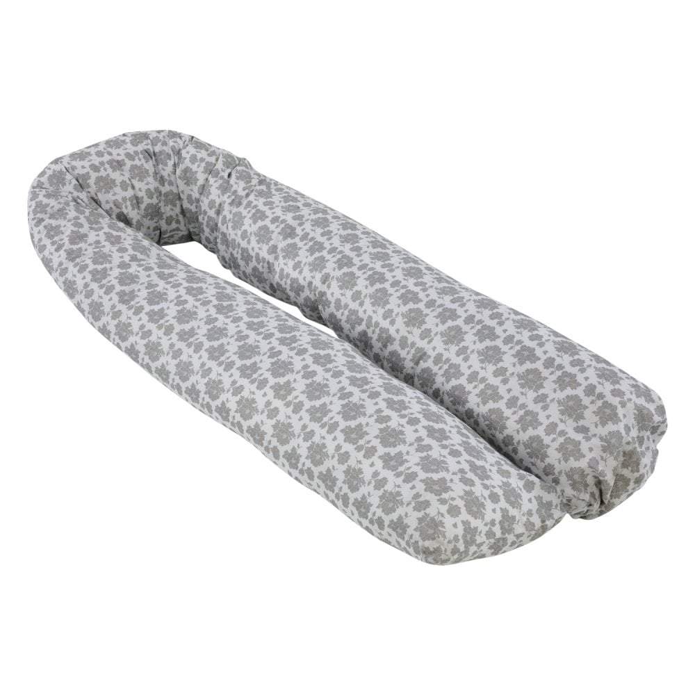 12 Ft Maternity Pillow Case - Grey Floral - Glamorous Boutique