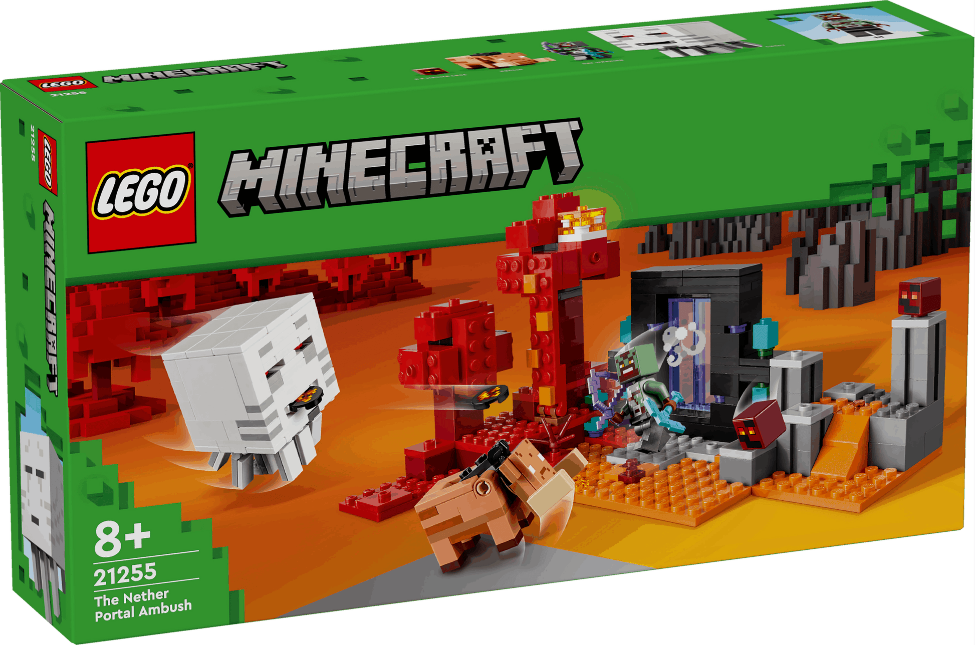 Lego Minecraft 21255 The Nether Portal Ambush Playset for Ages 8 & Up - Glamorous Boutique
