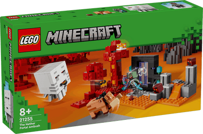 Lego Minecraft 21255 The Nether Portal Ambush Playset for Ages 8 & Up - Glamorous Boutique