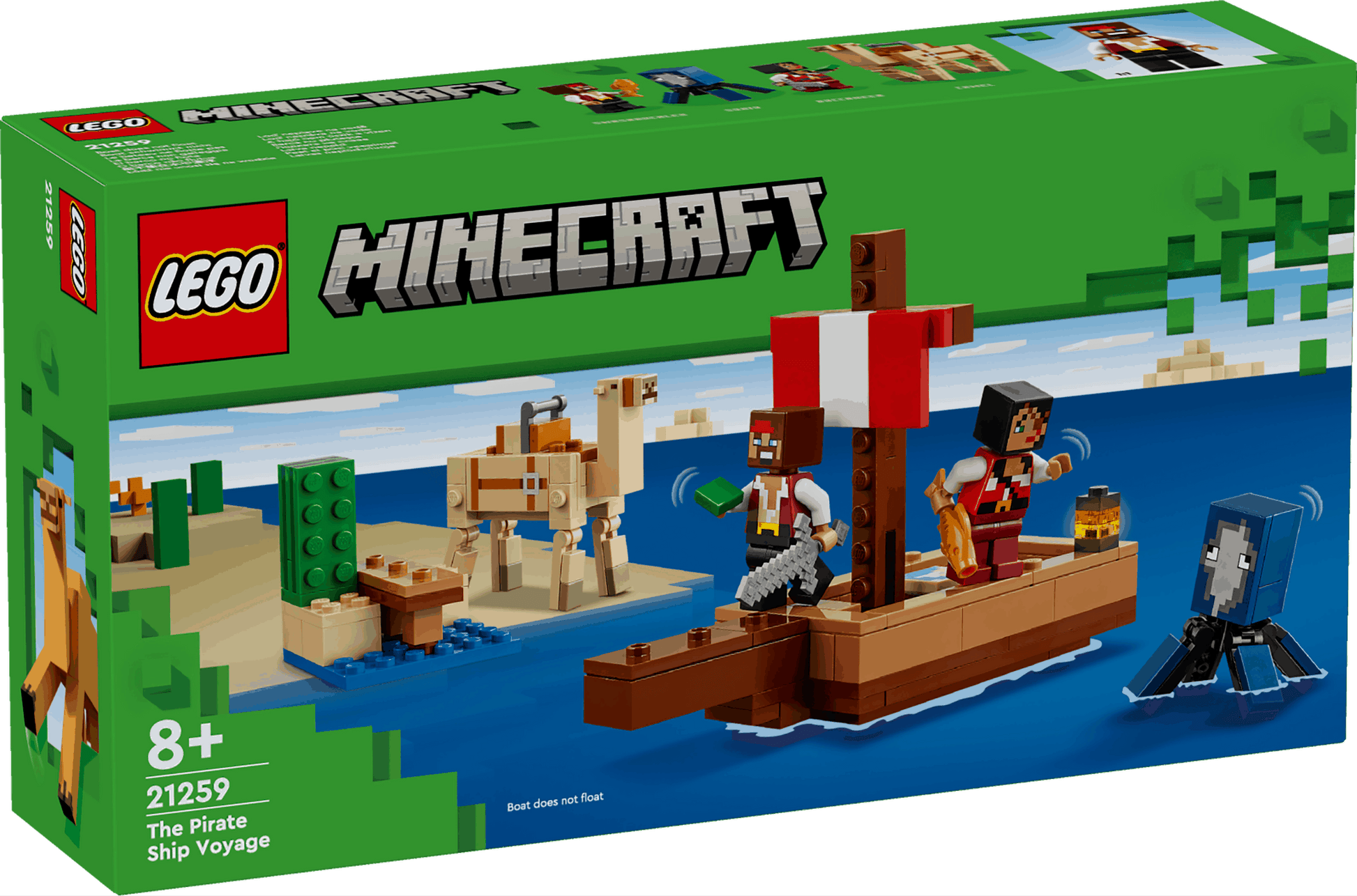 Lego Minecraft 21259 The Pirate Ship Voyage Toy Playset for Ages 8+ - Glamorous Boutique