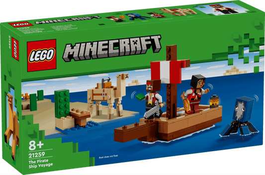 Lego Minecraft 21259 The Pirate Ship Voyage Toy Playset for Ages 8+ - Glamorous Boutique
