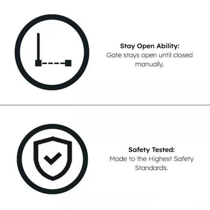 FYLO Baby Safety Stair Gate Pressure Fit 75-114cm Extra Wide