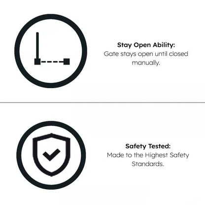 FYLO Baby Safety Stair Gate Pressure Fit 75-114cm Extra Wide - Glamorous Boutique