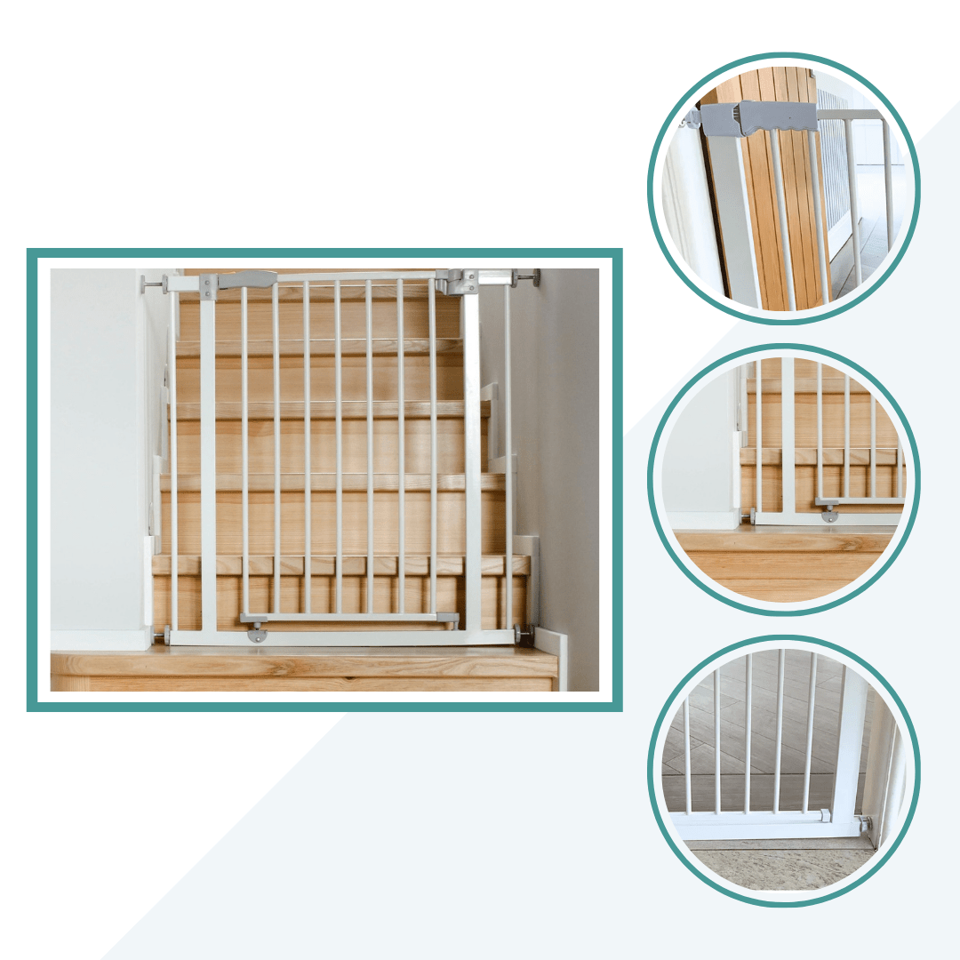 FYLO Baby Safety Stair Gate Pressure Fit 75-114cm Extra Wide - Glamorous Boutique