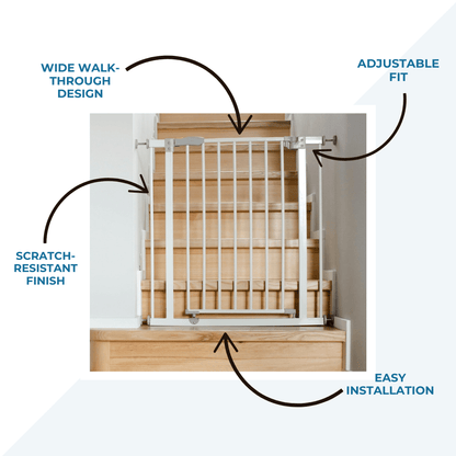 FYLO 3x Baby Safety Stair Gate  Pressure Fit 75-86cm (3 pack) - Glamorous Boutique