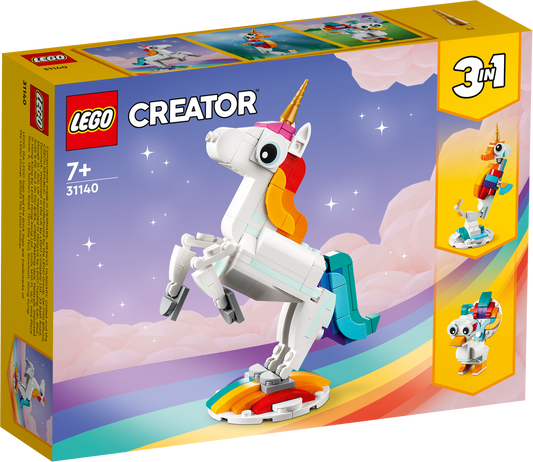 Lego Creator 3 in 1 31140 Magical Unicorn Playset for Ages 7 and Up - Glamorous Boutique