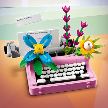 Lego Creator 3 in 1 31169 Typewriter with Flowers for Ages 8 and Up - Glamorous Boutique