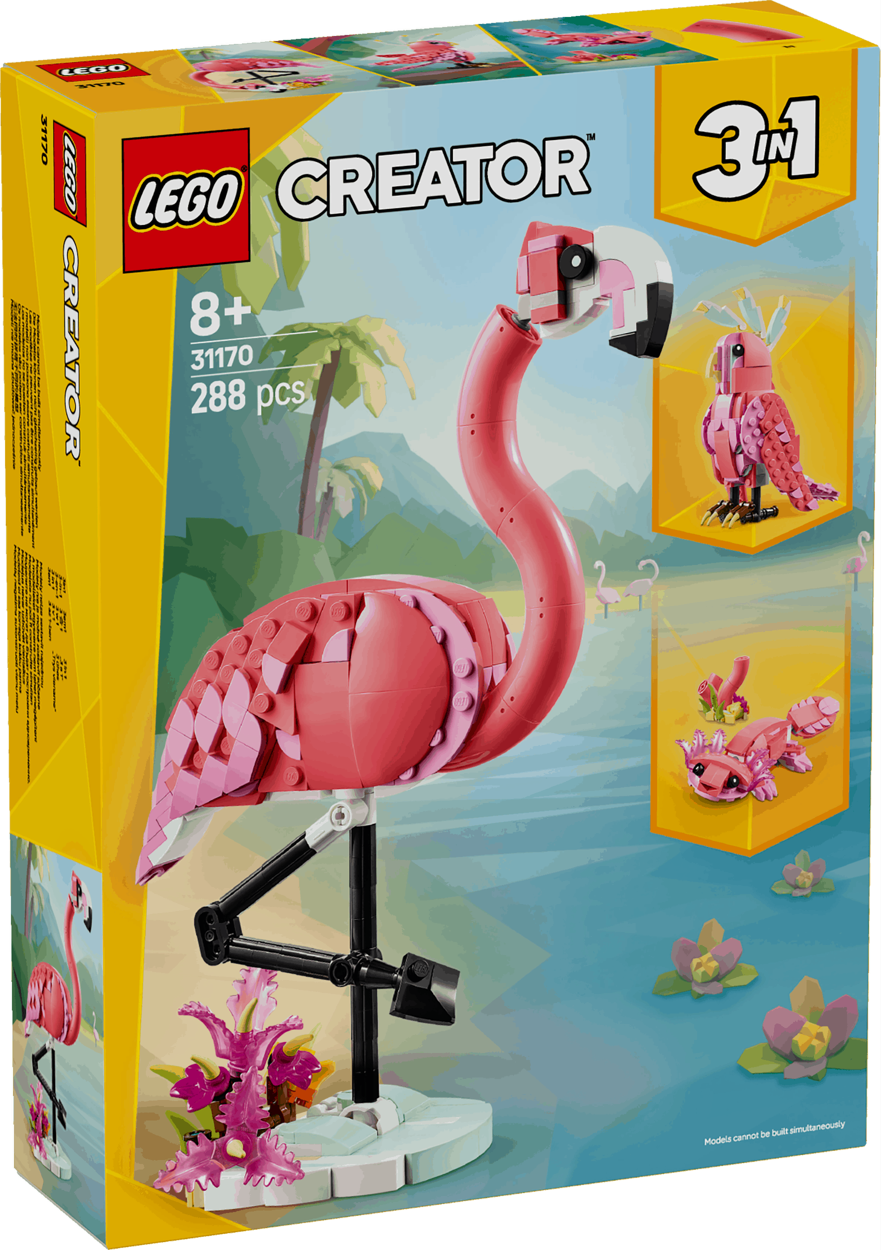 Lego Creator 3 in 1 31170 Wild Animals: Pink Flamingo for Ages 8 & Up - Glamorous Boutique