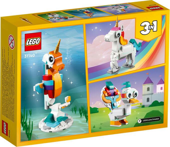 Lego Creator 3 in 1 31140 Magical Unicorn Playset for Ages 7 and Up - Glamorous Boutique