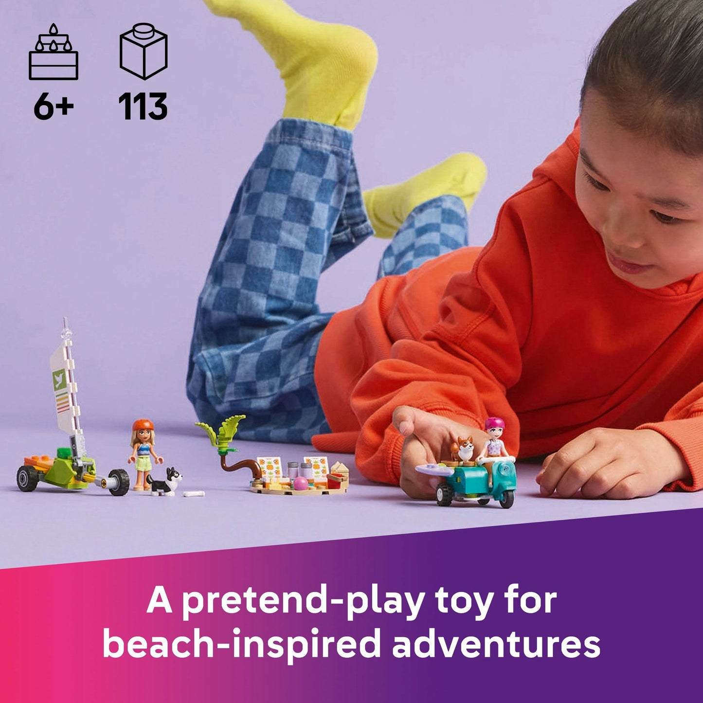 Lego Friends 42641 Surfing Dogs & Scooter Adventure Playset for Age 6+ - Glamorous Boutique