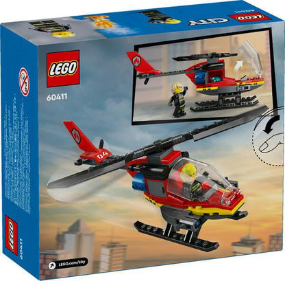 Lego City 60411 Fire Rescue Helicopter Toy Playset for Ages 5 and Up - Glamorous Boutique
