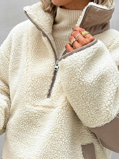 Sherpa Half Zip Sweatshirt