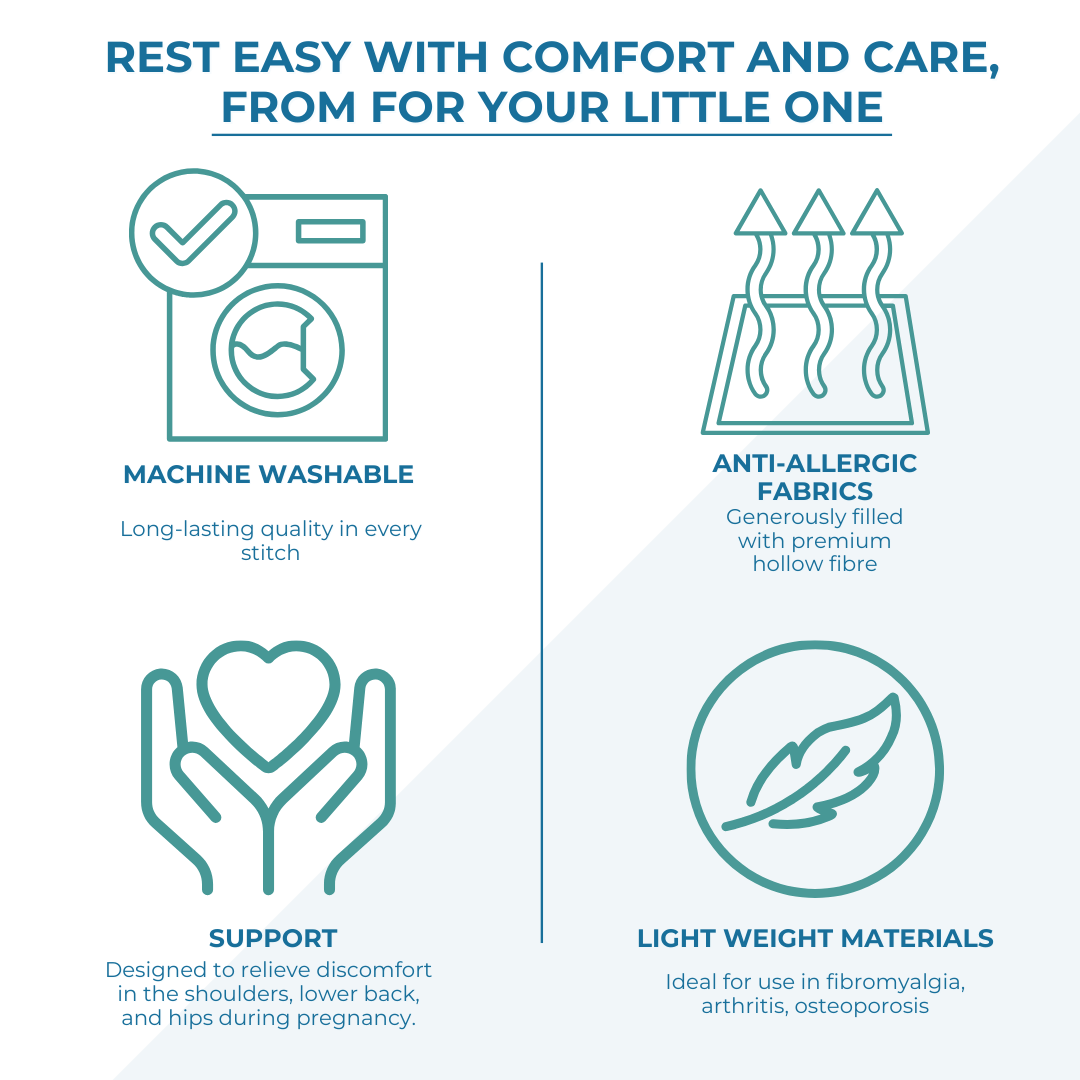 12 Ft Maternity Pillow And Case - White - Glamorous Boutique