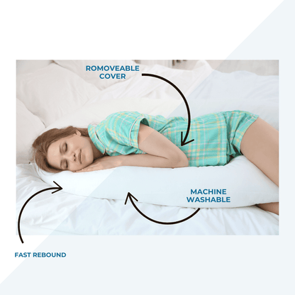 9 ft Maternity Pregnancy Pillow With Case - White - Glamorous Boutique