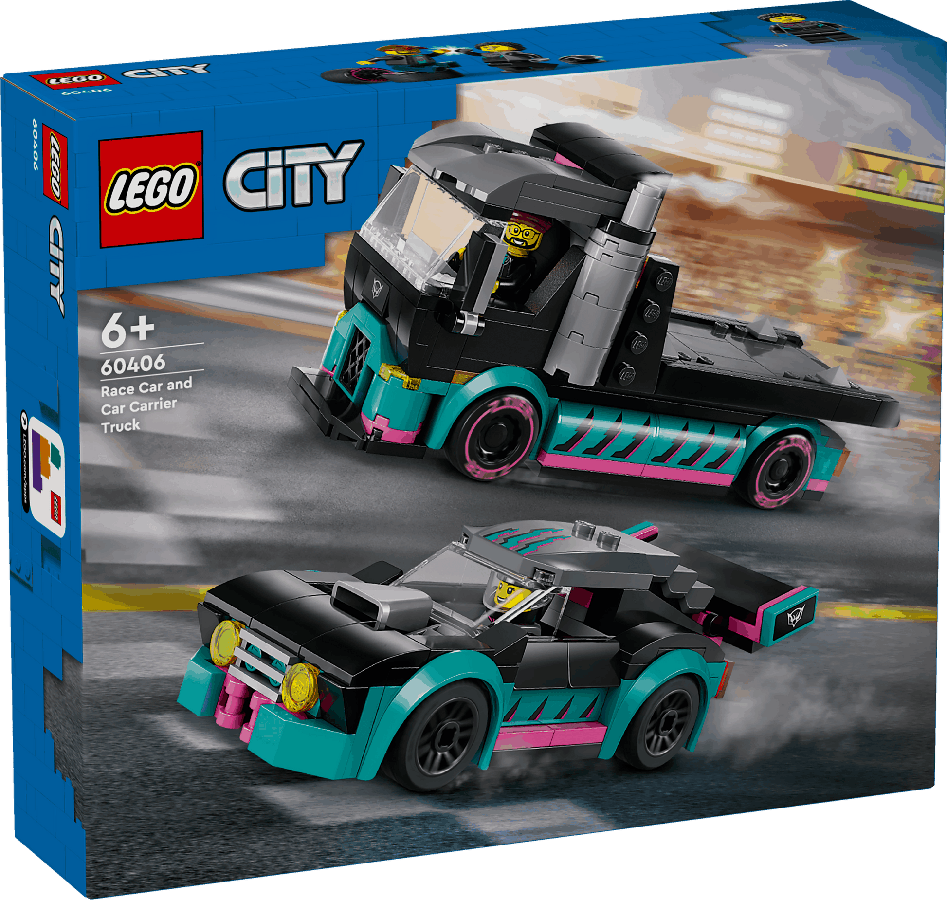 Lego City 60406 Race Car & Car Carrier Truck Playset for Ages 6 and Up - Glamorous Boutique