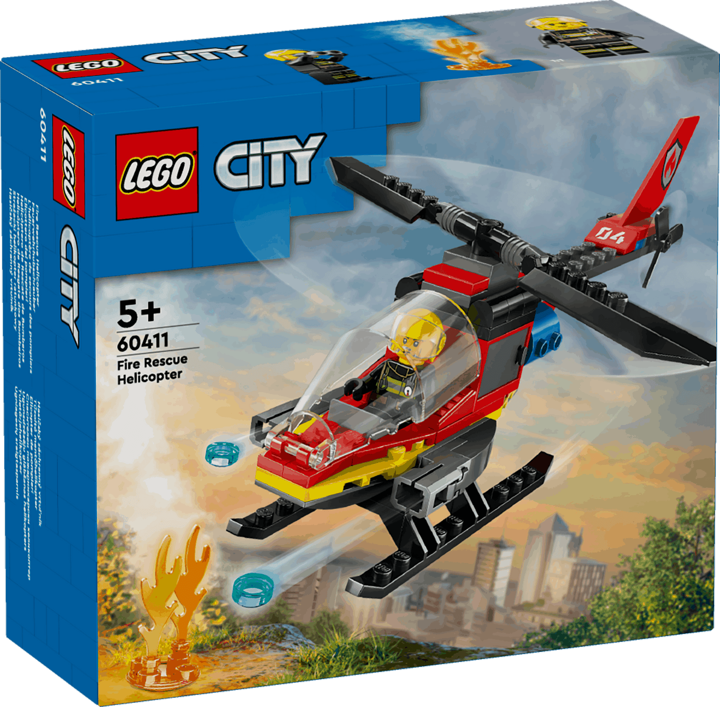 Lego City 60411 Fire Rescue Helicopter Toy Playset for Ages 5 and Up - Glamorous Boutique