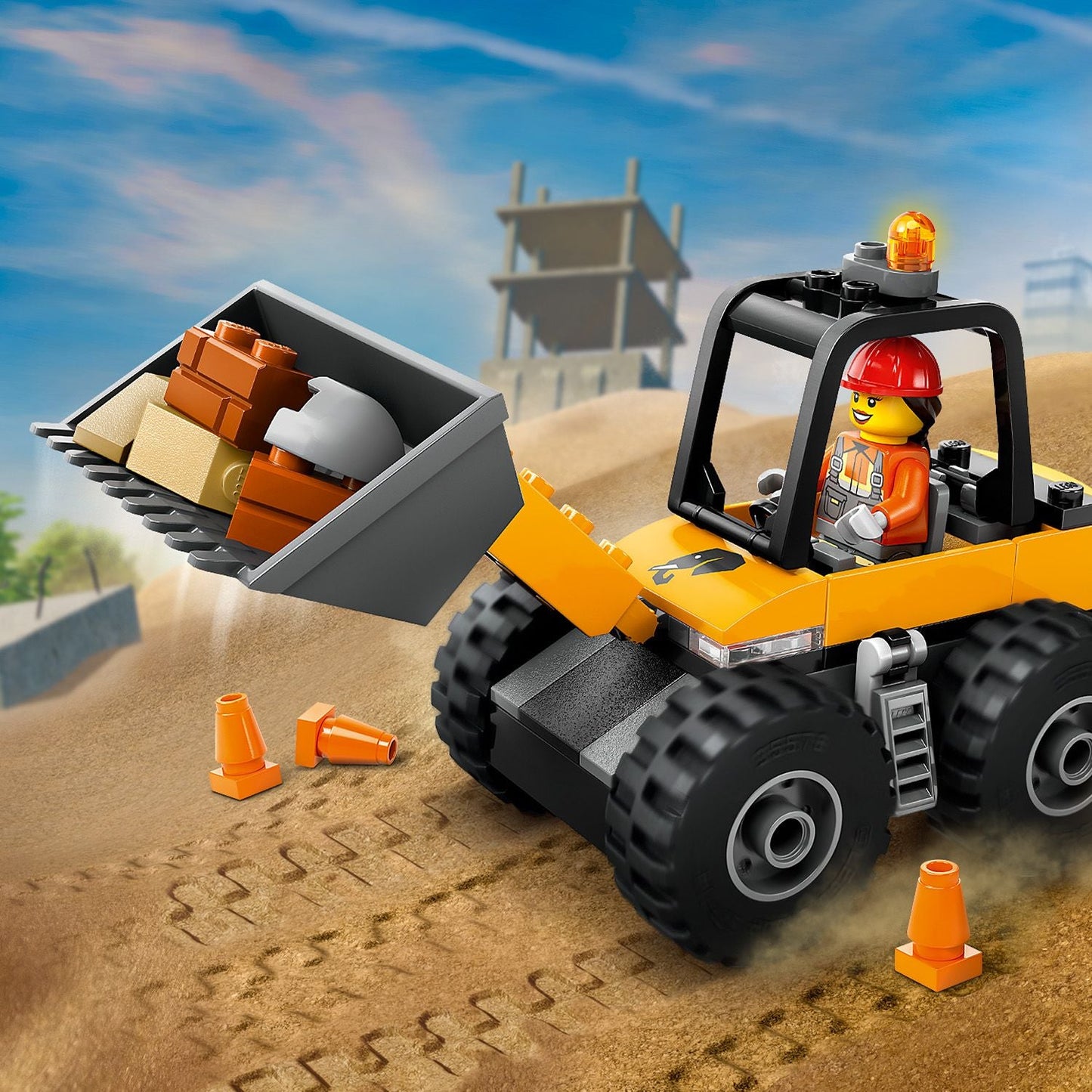 Lego City 60450 Yellow Construction Wheel Loader Playset for Ages 4+ - Glamorous Boutique