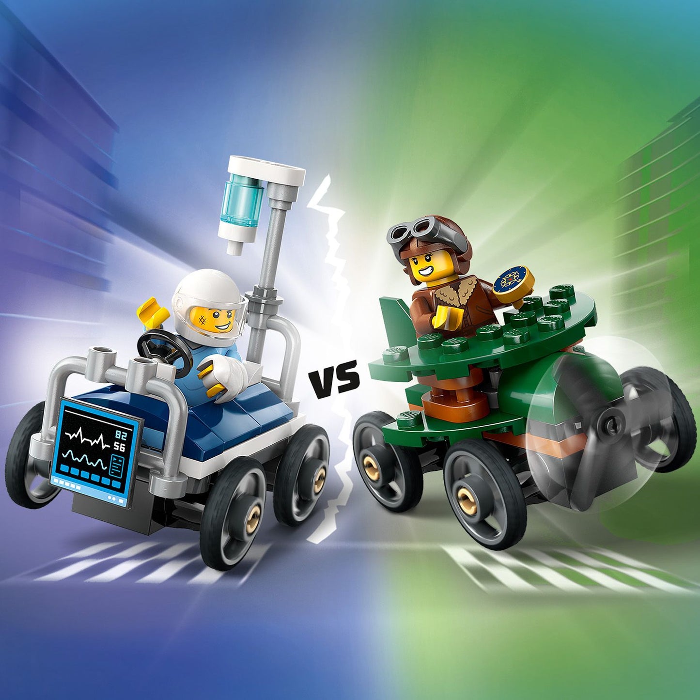 Lego City 60459 Airplane Vs. Hospital Bed Race Car Pack for Ages 5+ - Glamorous Boutique