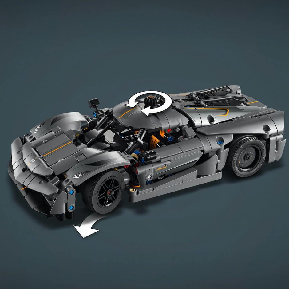 LEGO Technic 42173 Koenigsegg Jesko Absolut Grey Hypercar for Ages 10+ - Glamorous Boutique