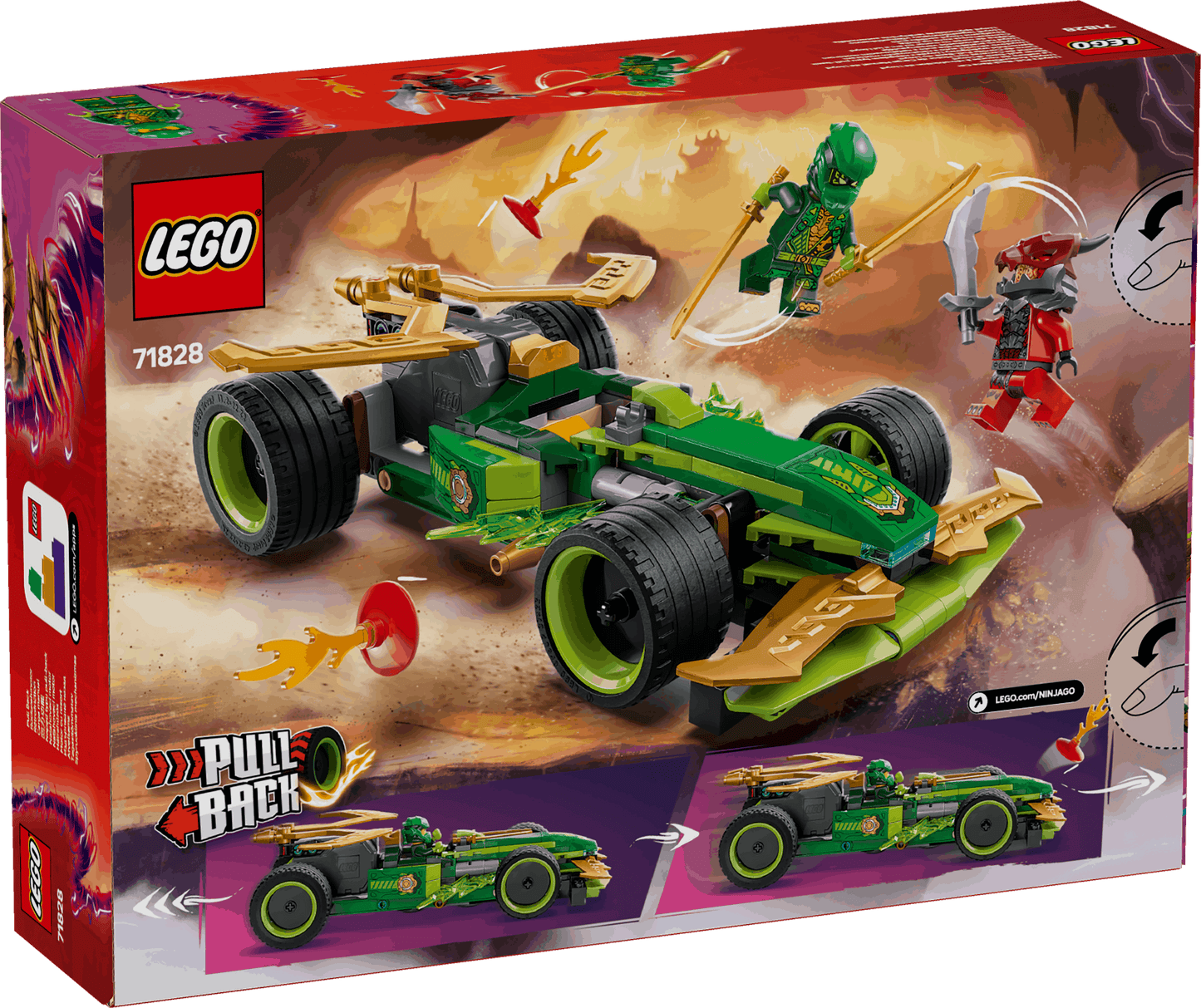 Lego Ninjago 71828 Lloyd's Pull-Back Race Car Playset for Ages 7 & Up - Glamorous Boutique