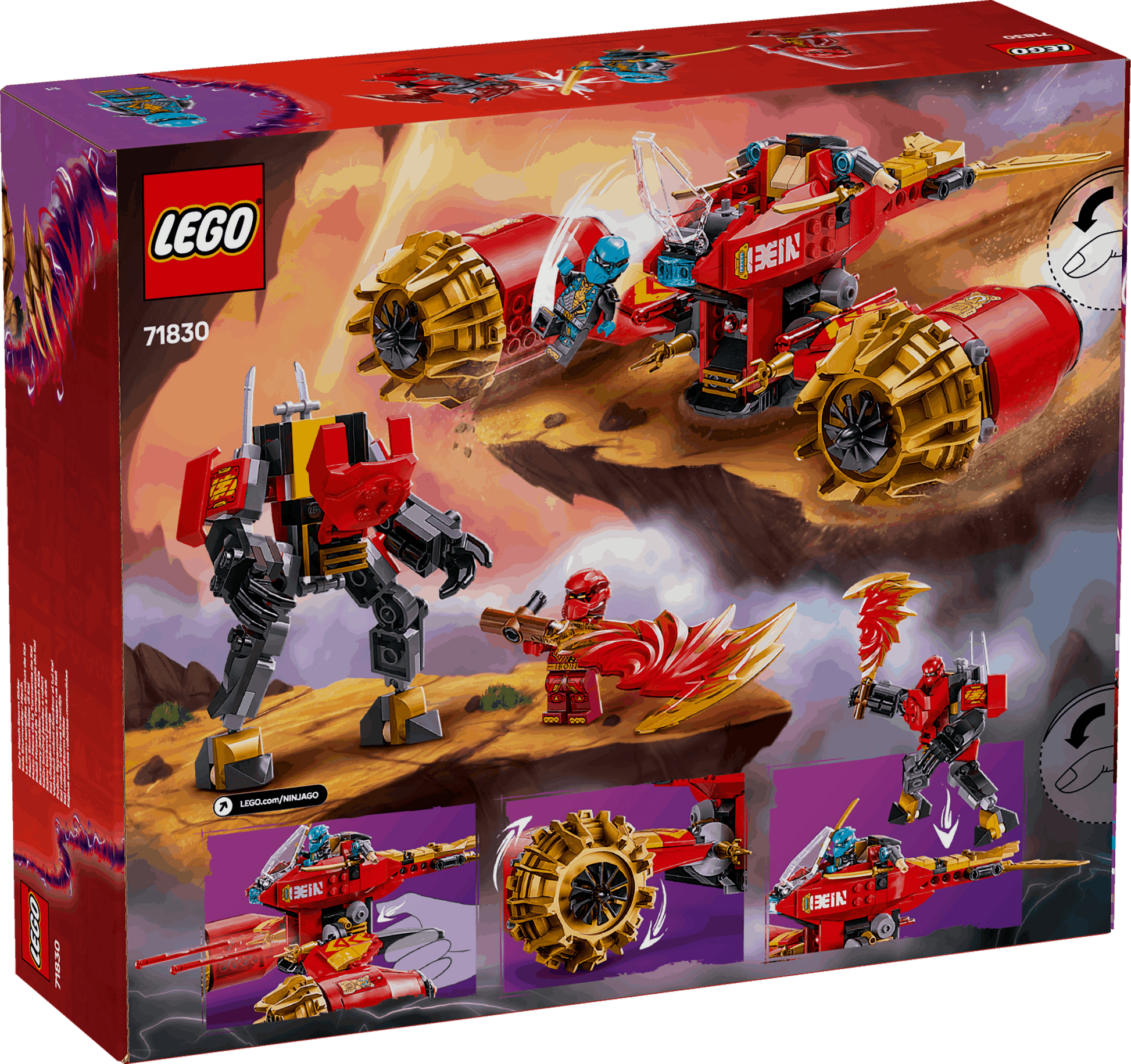 Lego Ninjago 71830 Kai's Mech Storm Rider Playset for Ages 7 and Up - Glamorous Boutique