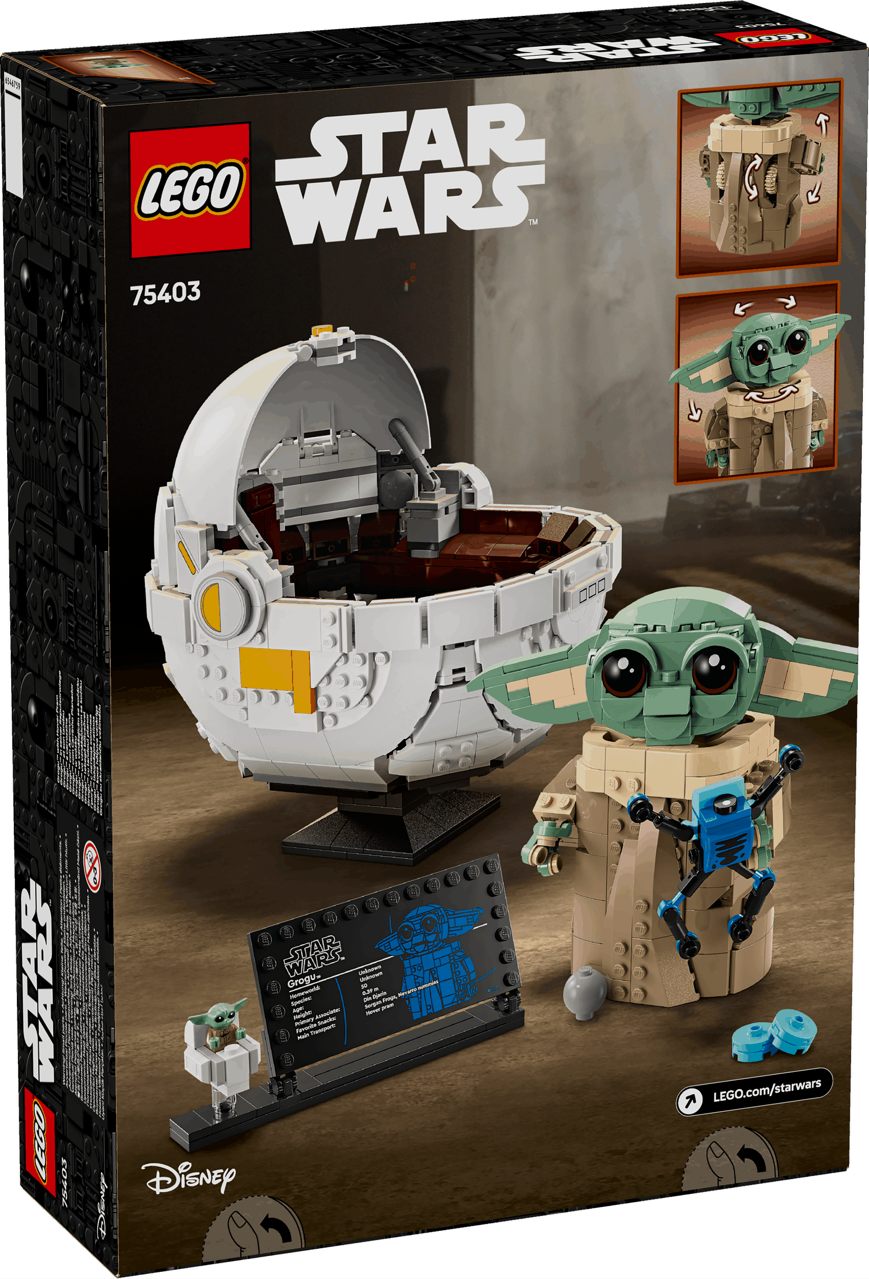 Lego Star Wars 75403 Grogu with Hover Pram Playset for Ages 10 and Up - Glamorous Boutique