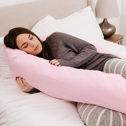 9 Ft Maternity Pillow And Case - Light Pink - Glamorous Boutique