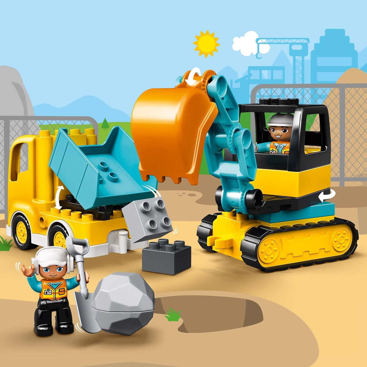 Lego Duplo 10931 Truck and Tracked Excavator for Toddlers Ages 2 & Up - Glamorous Boutique