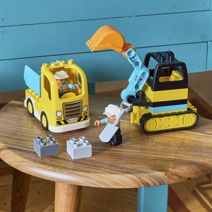 Lego Duplo 10931 Truck and Tracked Excavator for Toddlers Ages 2 & Up - Glamorous Boutique