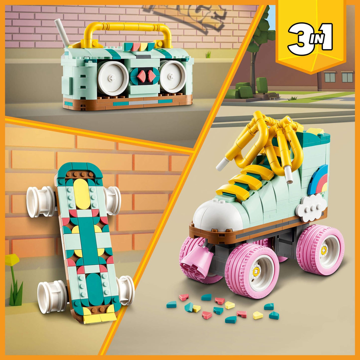 Lego Creator 3 in 1 31148 Retro Roller Skate Playset for Ages 8 and Up - Glamorous Boutique