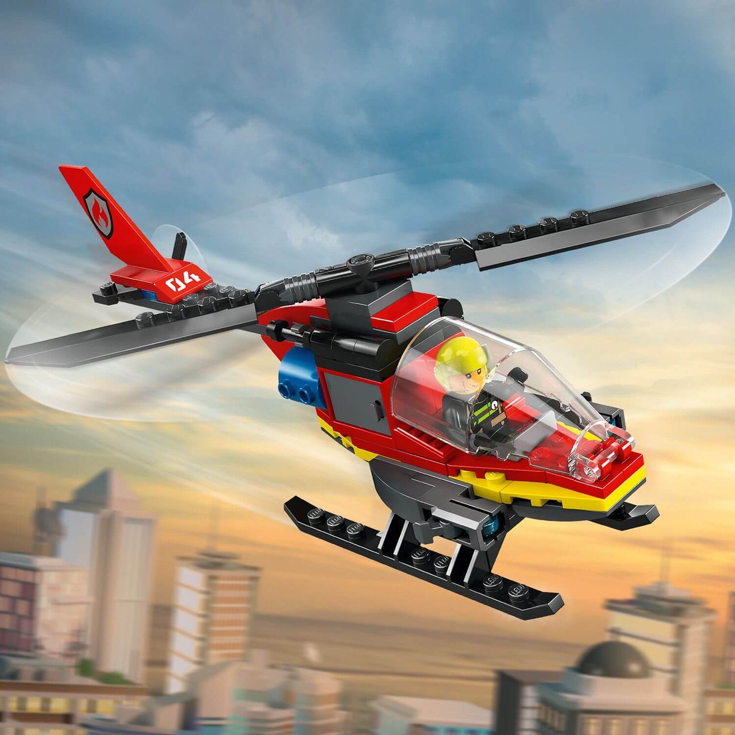 Lego City 60411 Fire Rescue Helicopter Toy Playset for Ages 5 and Up - Glamorous Boutique