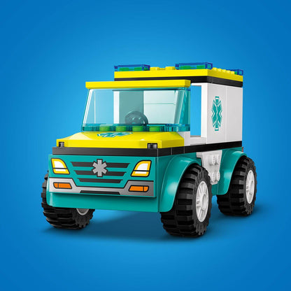 Lego City 60403 Emergency Ambulance and Snowboarder for Ages 4 and Up - Glamorous Boutique