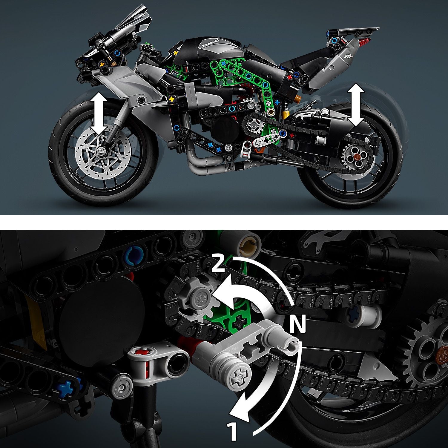 Lego Technic 42170 Kawasaki Ninja H2R Motorcycle Kit for Ages 10 & Up - Glamorous Boutique