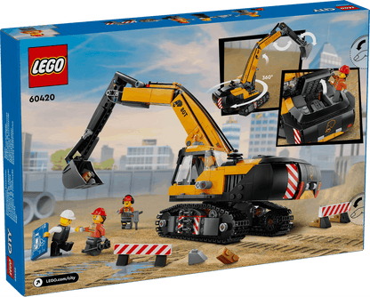 Lego City 60420 Yellow Construction Excavator Playset for Ages 8 & Up - Glamorous Boutique