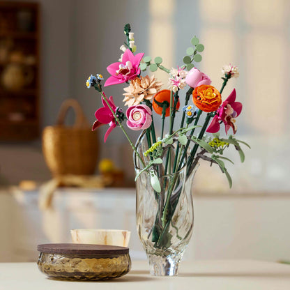 Lego Botanicals 10342 Pretty Pink Flower Bouquet for Adults Ages 18+ - Glamorous Boutique