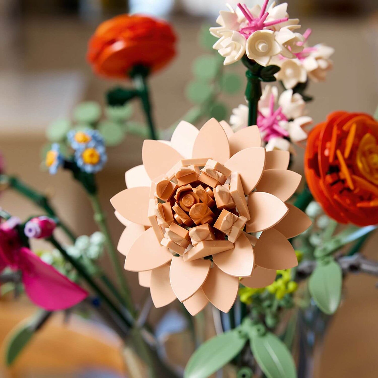 Lego Botanicals 10342 Pretty Pink Flower Bouquet for Adults Ages 18+ - Glamorous Boutique