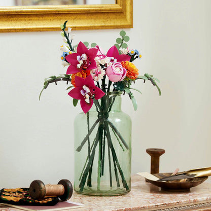 Lego Botanicals 10342 Pretty Pink Flower Bouquet for Adults Ages 18+ - Glamorous Boutique