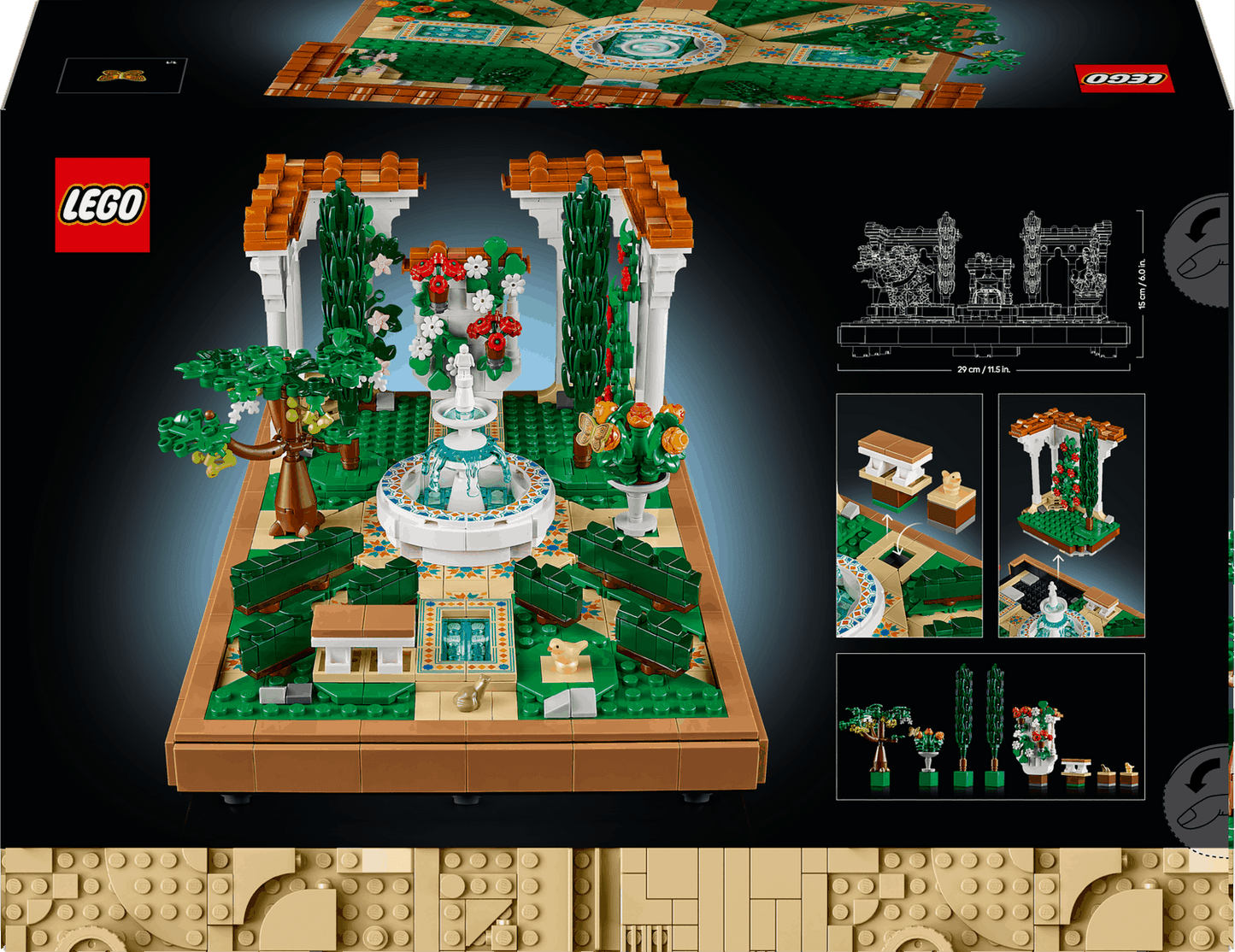 Lego Icons 10359 Fountain Garden Building Set for Adults Ages 18 & Up - Glamorous Boutique