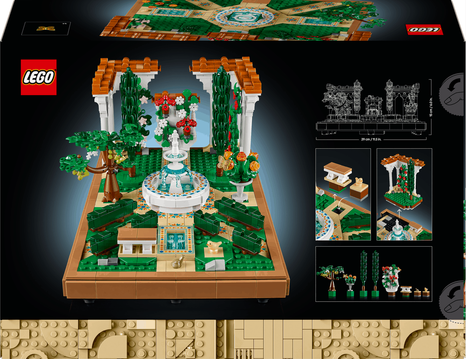 Lego Icons 10359 Fountain Garden Building Set for Adults Ages 18 & Up - Glamorous Boutique