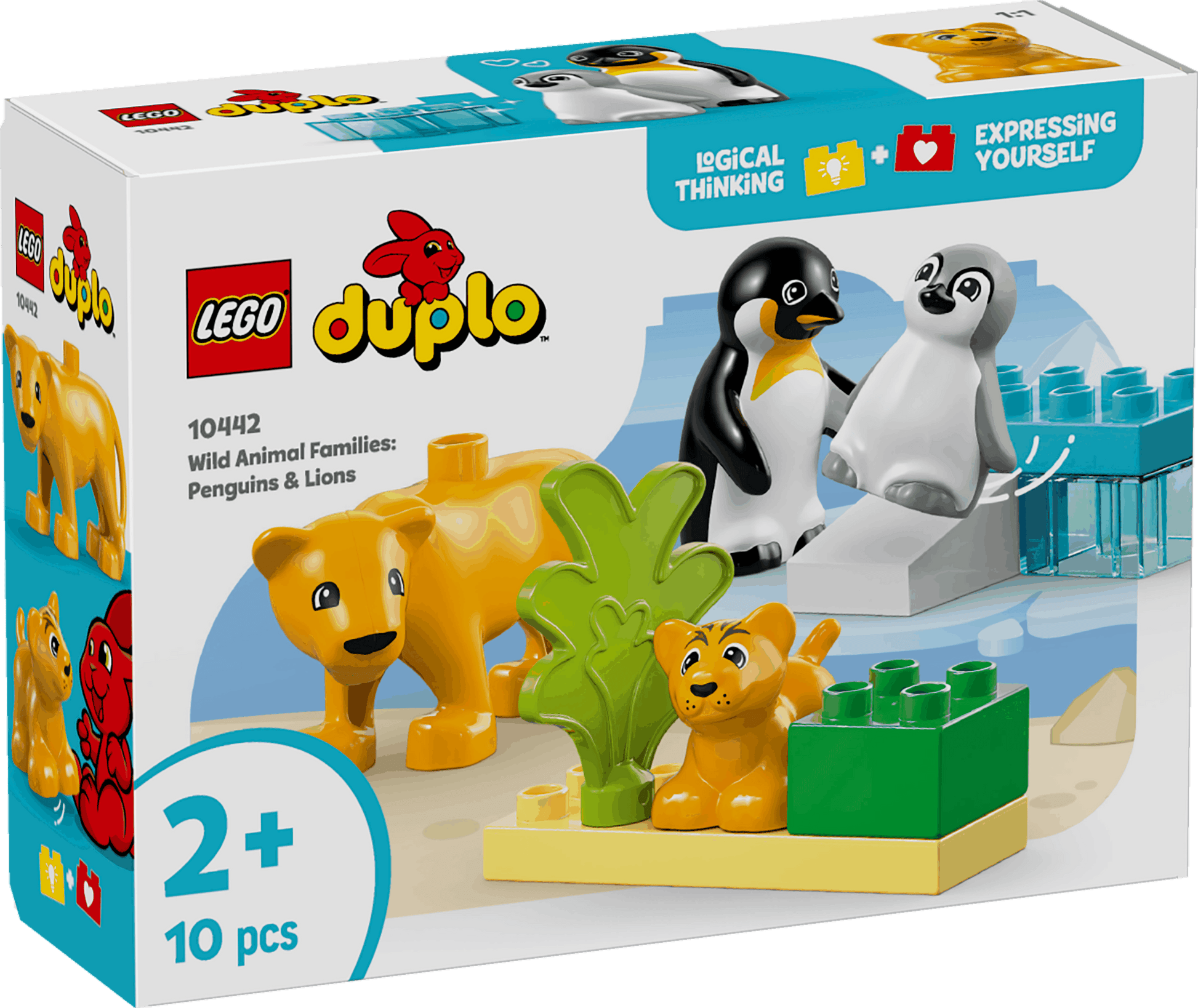 Lego Duplo 10442 Wild Animal Families: Penguins & Lions for Age 2 & Up - Glamorous Boutique