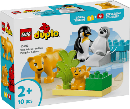 Lego Duplo 10442 Wild Animal Families: Penguins & Lions for Age 2 & Up - Glamorous Boutique